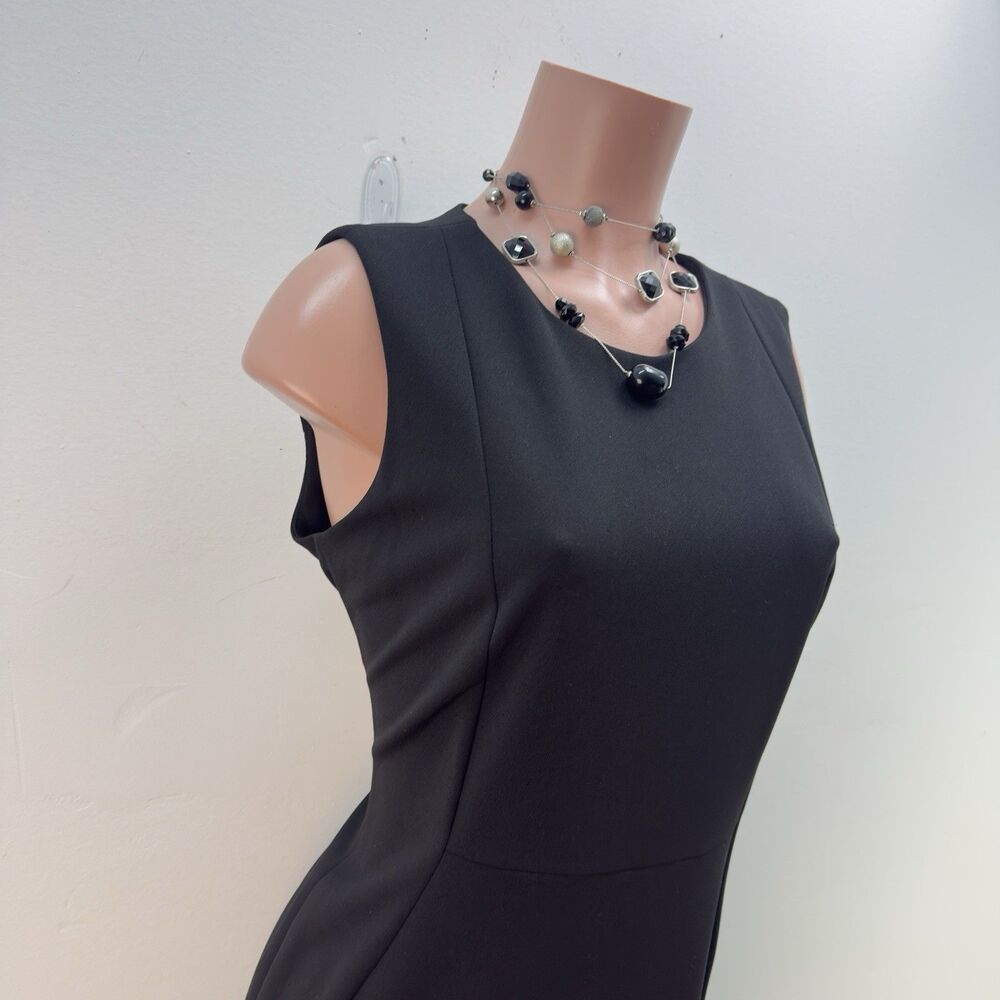 NEW Calvin Klein Dress Sheath Smooth Scuba Classic Black Women’s Sz 12 - Picture 7 of 15